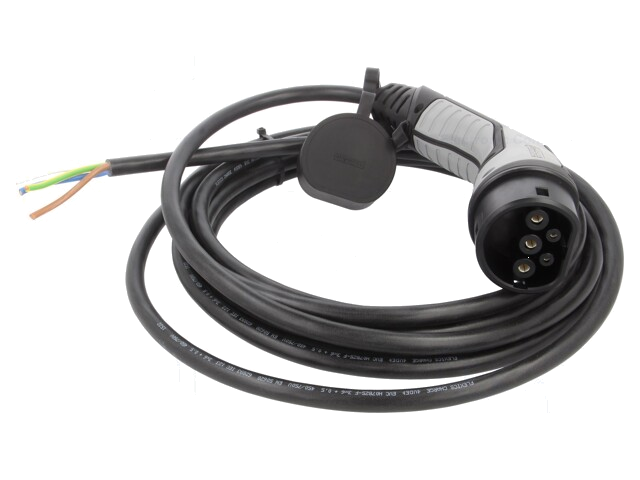 Kabel: eMobility; 1x0,5mm2,3x6mm2; 250V; 8kW; IP44; draden,Type 2 Kabel: eMobility; 1x0,5mm2,3x6mm2; 250V; 8kW; IP44; draden,Type 2